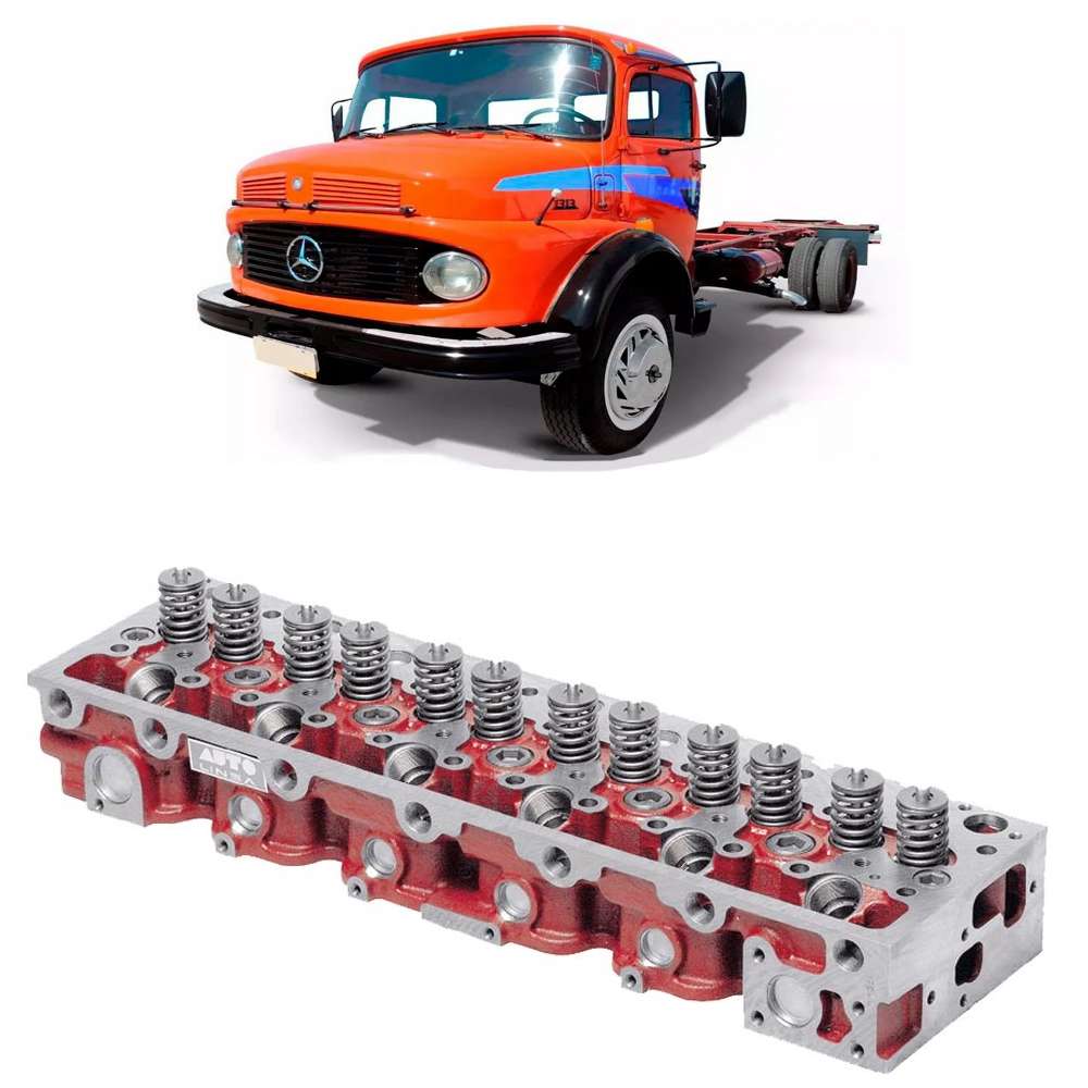 Cabeçote Mb 1118 1318 1518 Om352A 30 Graus C Válvulas